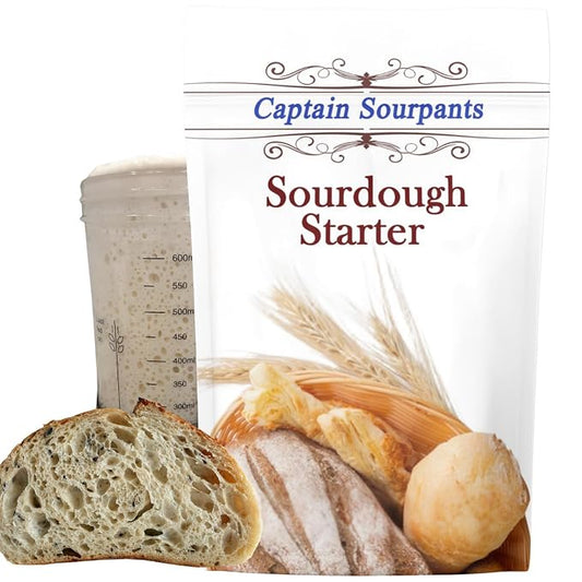 Mature Sourdough Starter Culture – 100+ Years Old Dehydrated Sourdough Starter Kit for Delicious Homemade Sourdough Bread – All-Natural and Healthy - Beginner Friendly, Fast reactivation and Expert Support