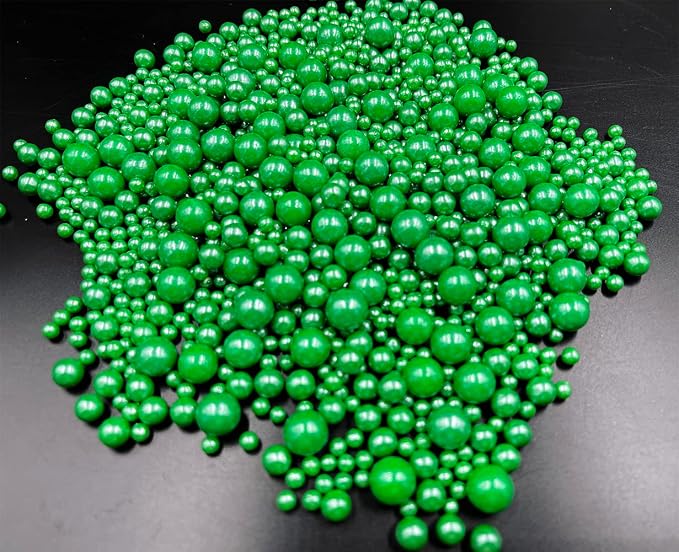 Christmas Sprinkles Pearl Sugar Green Candy 130g/ 4.6oz Baking Edible for Cake Decorations Cupcake Toppers Cookie Decorating Ice Cream Toppings Celebrations Shaker Jar Wedding Shower Party Supplies