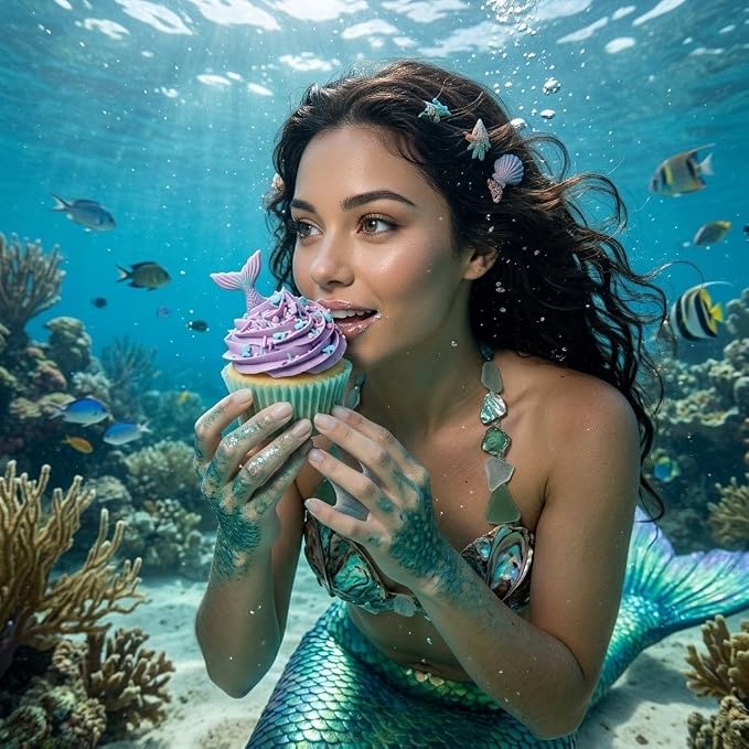 Manvscakes, Mermaid Sprinkles for Baking, Soft Jimmies, Naturally Colored, No Artificial Dyes, Blue Pink Purple, Cake, Cupcake Toppings, 3oz