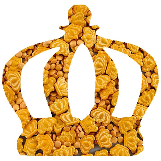 Edible Mardi Gras King Gold Crown Sprinkles for Baking Decorations, Cake Cookies Cupcake Topper Decorating
