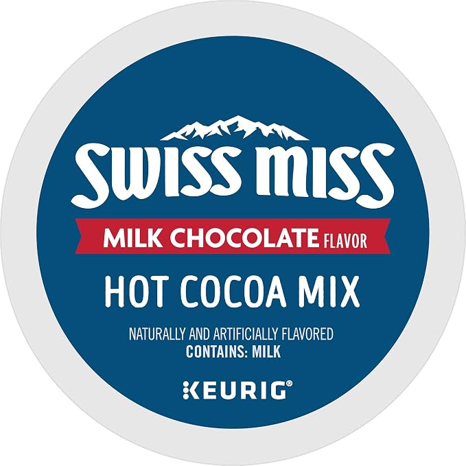 Swiss Miss Milk Chocolate Hot Cocoa Keurig Single-Serve K Cup Pods, 44Count, Milk Chocolate Hot Cocoa, 44Count, Blue