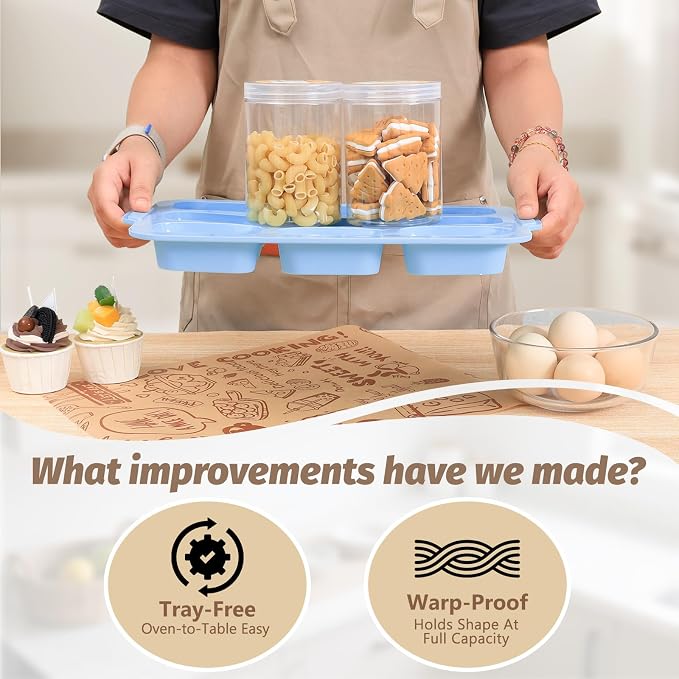Nonstick Silicone Mini Loaf Pans: 9-Cavity Small Banana Bread Loaf Pans for Baking Cornbread with Metal Frame - Mini Meatloaf Tin for Oven - Brownie Tray for Baker Baking Lover (Blue)
