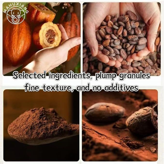 MAHUXIANG Dutch-Processed Cocoa Powder, Rich Red Color for Baking, Drinks, Dark Hot Chocolate, Ice Cream, Brownies, Frosting, 20-24% Fat Content (35.2oz/2.2LB/1000g)