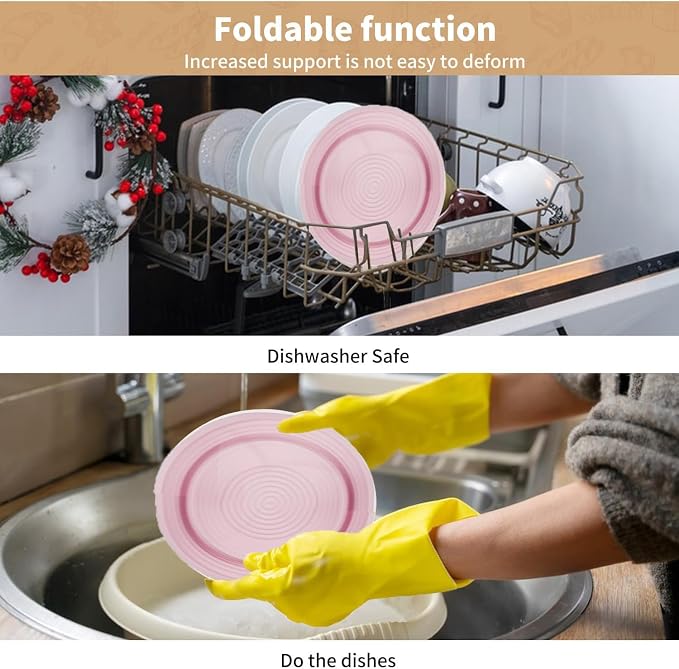 2 Pcs Banneton Bread Proofing Baskets,Silicone Sourdough Bread Baking Supplies, Bread Proofing Baskets for Sourdough, 9.3" Round & 10.2" Oval Collapsible Sourdough Baking Basket (Pink)