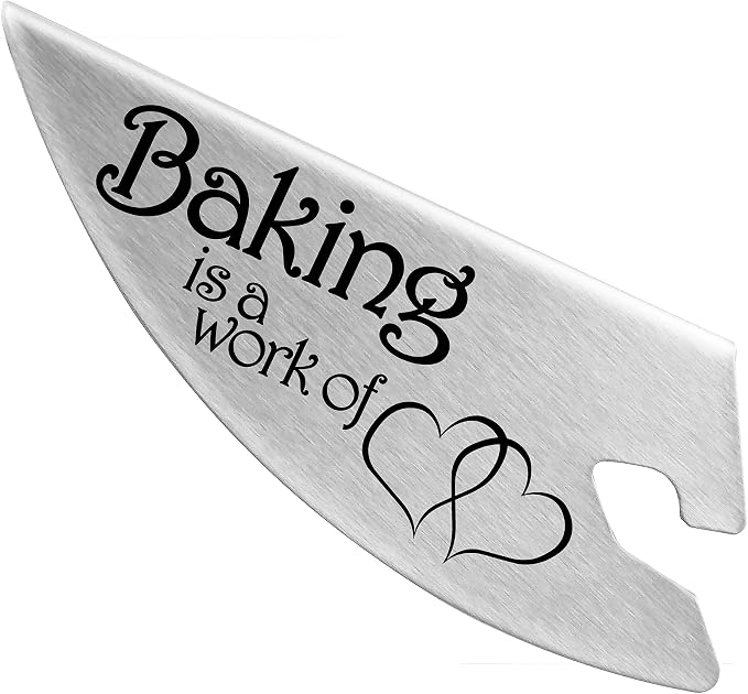 New Metro Design Pouring Chute Stand Mixer Replacement Pouring Shield with Unique Laser Etched Motto, Baking is a Work of Heart