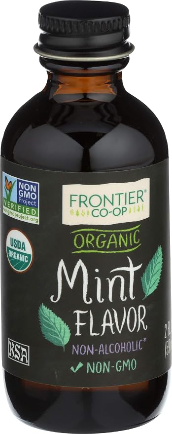 Frontier Co-op Organic Mint Flavor, 2 fl oz. - For Baking and Culinary Use