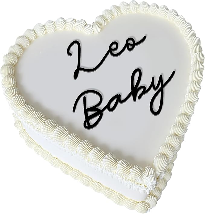 Leo Cake Topper – Zodiac Birthday Decoration for Leo Season, Horoscope Party Supplies for Baby or Adult Birthday (leo baby black)