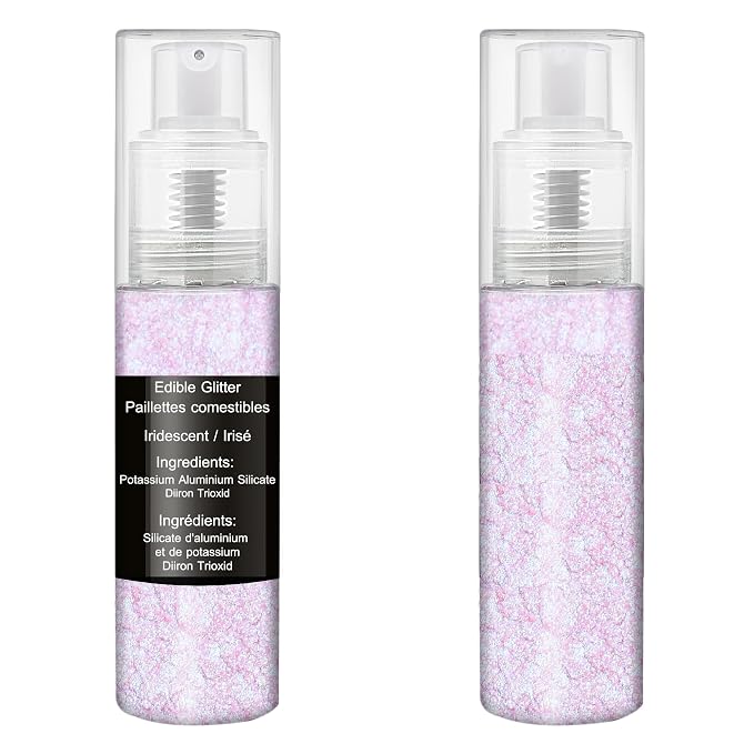 Iridescent Edible Glitter Spray - 20g Luster Dust Edible Food Grade Glitter for Cake Decorating, Cocktails, Drinks - Shimmer Dust Powder Metallic Food Coloring Powder for Cookie, Candy, Icing