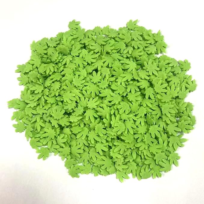 Sentovac Leaf Sprinkles Grass Green St Patricks Day Edible Sprinkle for Cake Decorating Candy Cupcake Cake Topper Cookie Baking Decorations