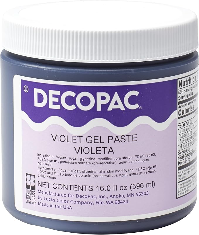 DecoPac Food Coloring | Paste Made In USA With Intense Colors, Food Color (Violet) 16oz Violet Food Coloring For Bakers