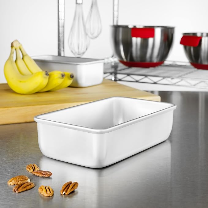 Fat Daddio's BP-5644 Anodized Aluminum Bread Loaf Pan, 10 x 5 x 3 Inch