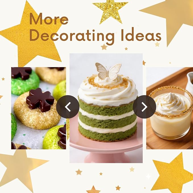 Gold Sanding Sugar | Gold Sprinkles | Edible Coarse Sugar Crystals | For Baking Dessert Decorating, Cake, Cupcake, Cookie, Ice Cream | Christmas New Year Holiday Party | 4.6 Ounces