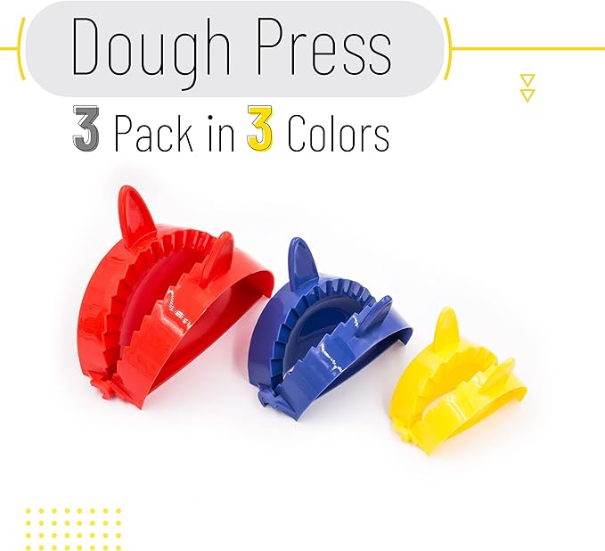 BTaT- Dough Press Set, 3 Pack, Dumpling, Empanada, Pastry & Turnover Press | Hand Pie Maker, Meat Pie Cutter for Baking Cooking & Kitchen Use