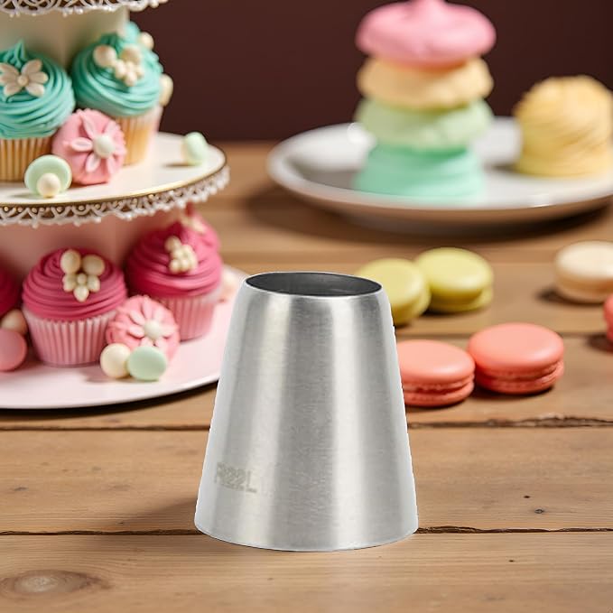 1pc Silver Stainless Steel Square Round Frosting Tips,Cake Decorating Tools,Cake Decorating Tips for Cupcakes Pastry Fondant Cakes Decorating，Icing and Piping Tips,Kitchen Utensils and Gadgets