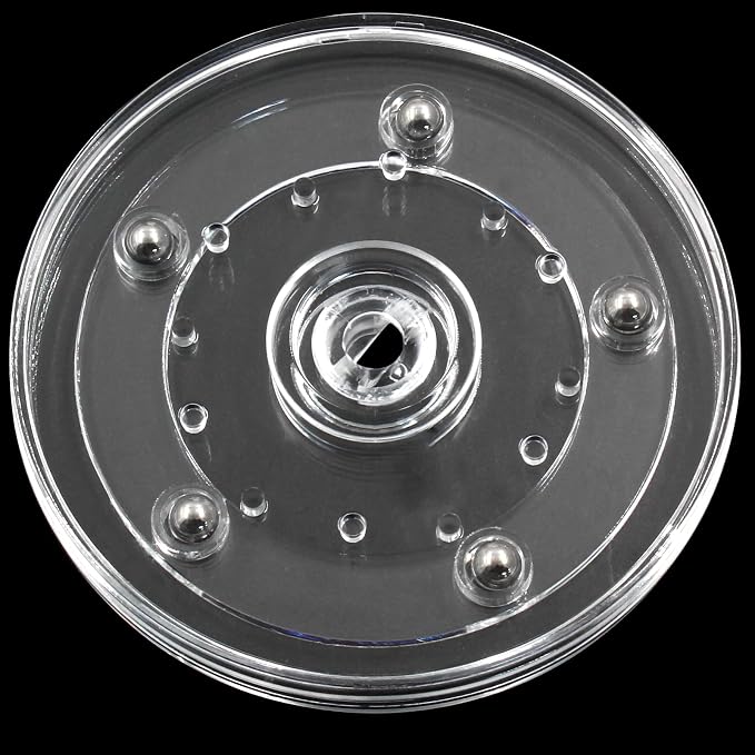 2 Pack 4 inch Lazy Susan Turntable - Acrylic Ball Bearing Rotating Tray for Cake, Spice Rack - Perfect for Kitchen Pantry with 360˚Rotation