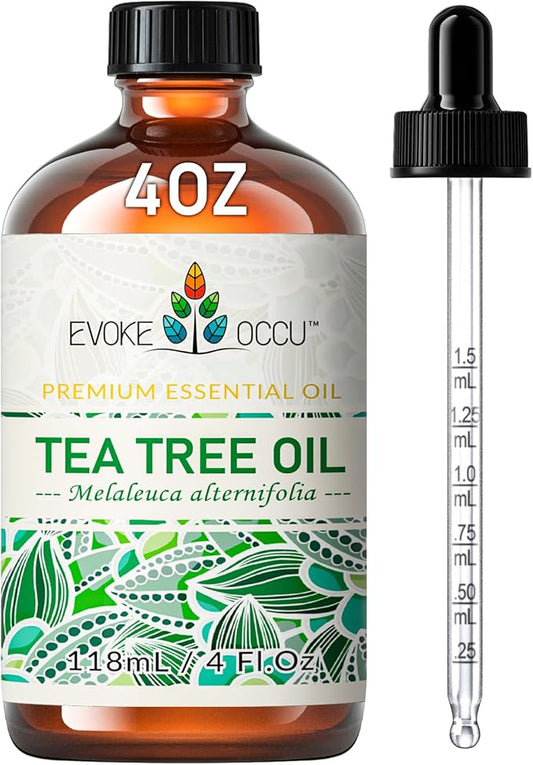 EVOKE OCCU Tea Tree Oil, for Skin, Face, Toenails, Add to Body Wash, Soap, Foot Soak - 4 FL Oz