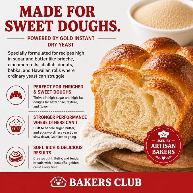 Bakers Club Gold Instant Yeast 8oz