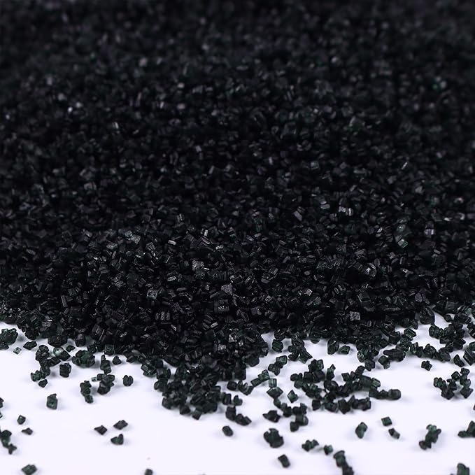 Black Sprinkles for Cake Decorating, 3.52oz Black Sanding Sugar Sprinkles, Edible Glitter Sprinkles for Cupcake Toppers Baking Drinks Cookie Ice Cream Dount Chocolate