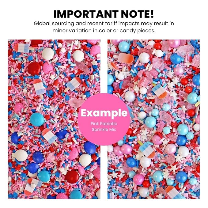 Sprinkle Pop Hey Sugar! Sprinkle Mix| Purple White Pink Aqua Sprinkles Mix with Pink Heart Confetti| Girl Lady Valentines Sprinkles Made in USA for Decorating Cupcakes Cakes Cookies Donuts, 2oz
