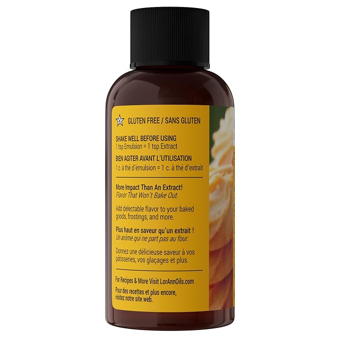 LorAnn Oils Butter Vanilla Bakery Emulsion: True Essence, Ideal for Boosting Fruit Tones in Cakes, Cookies & Desserts, Gluten-Free, Keto-Friendly, Extract Substitute Essential, 2 Oz, 6 Pack