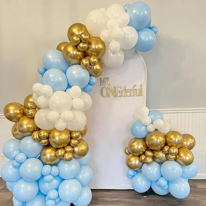 First Communion Blue Balloons Arch Kit 160Pcs, Baptism God Bless Balloon Garland Arch Mi Bautizo Christian Decor Cross Balloon for First Holy Communion Baptism Baby Shower Birthday Supplies