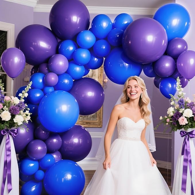 KAWKALSH Blue Balloon Arch Kit 111Pcs 18 12 5 Inch Latex Party Balloons Garland for Birthday Baby Shower Wedding Engagement Anniversary Christmas Party Decorations