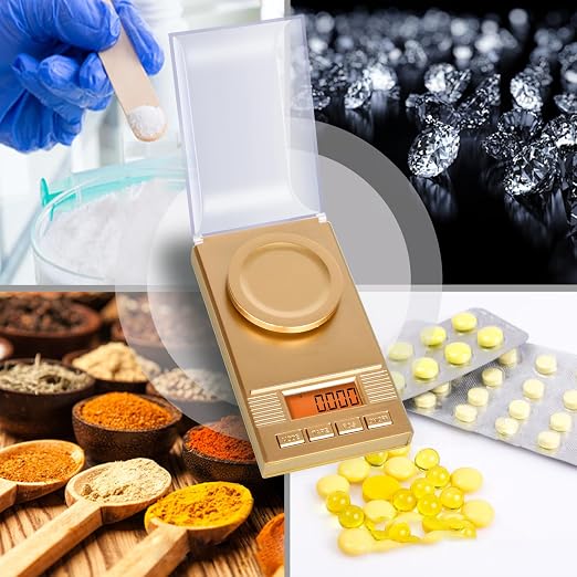 Fuzion Digital Milligram Scale 50g/0.001g, Powder Scale 6-in-1 Kit | Includes Soft Carry Bag, 50g Calibration Weight, Battery, Milligram Scale for Capsule Filling, Supplement, Reloading, Jewelry