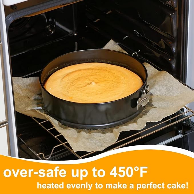9inch Cake Pans, Round Leakproof Cake Pans Tins, Springform Pan, Non-Stick Bakeware Cheesecake Pan, Removable Bottom for Instantpot Pressure Cooker or Oven