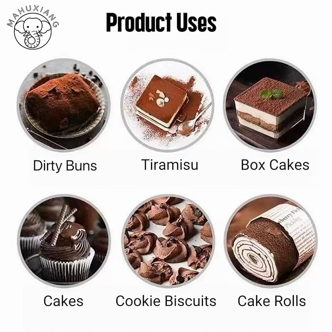 MAHUXIANG Alkalized Cocoa Powder (17.6 oz / 500 g) — Dutch-Processed Cocoa for Baking, Desserts & Hot Cocoa, No Added Ingredients, Gluten-Free
