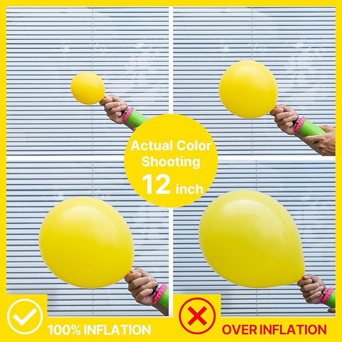 PartyWoo Yellow Balloons 100pcs Different Sizes of 18 12 10 5 Inch Matte Yellow Latex Balloon Arch Kit Garland for Easter Bee Baby Shower Sunflower Birthday Graduation Party Decorations Yellow-Y55