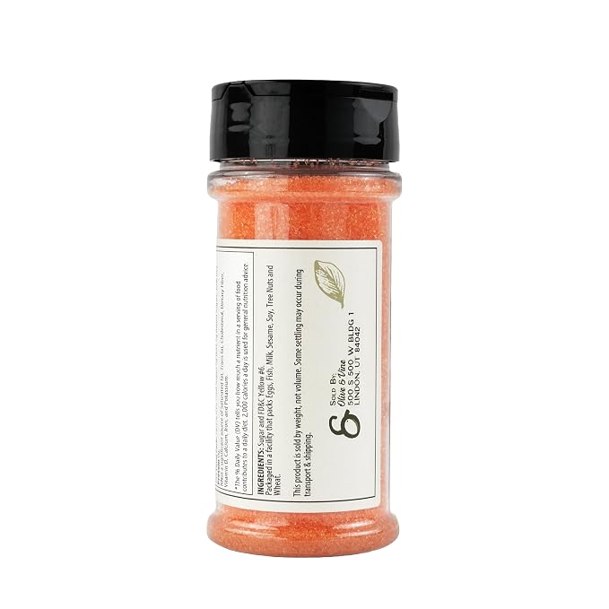 Olive & Vine Orange Sanding Sugar, Sweet Finish, For Baking & Decorating, Rich Tradition, Authentic Taste, For Global Recipes (7.2 Ounce)