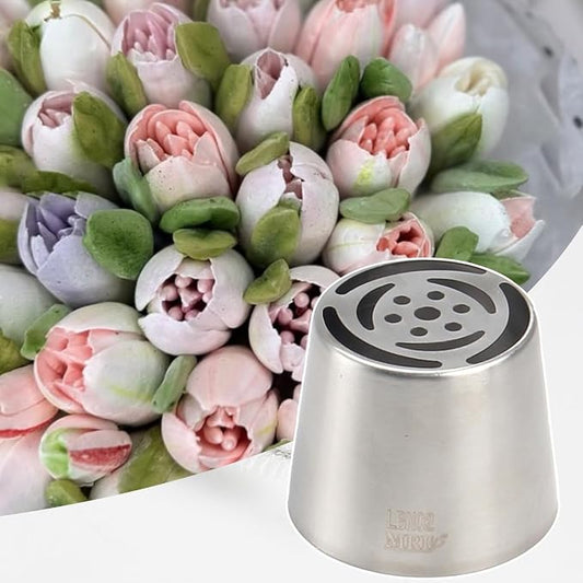 Extra Large Russian Piping Tips for Marshmallows Stainless Steel Flower Frosting Nozzles many styles Cake Decorating Baking tool for Buttercream, Cupcakes Cookies(SL02)