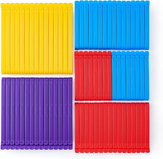 Keenpioneer Bag Sealing Clips Multicolor 78 Pack 4 inch and 6 inch | Bulk Medium 48 and Large 30, Food Snack Storage