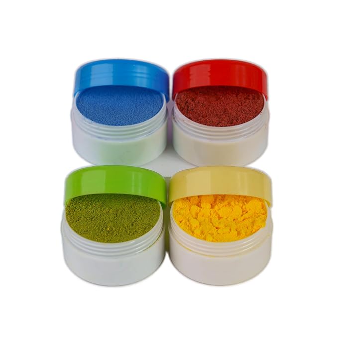 Dye-Free Food Coloring Powder set - Red, Blue, Green and Yellow. | Perfect for cake decorating, cookie frosting, icing & drinks | Plant-Based, All-Natural, Kosher, Flavorless | No Carmine, No Annatto, No Propylene Glycol | By PIXIE DUST | Large .35 oz ...