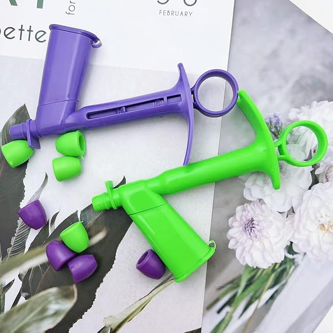 2 Pieces Plastic Pearl Applicator Fondant Cake Decorating Tool Pearl Ball Applicator for Cake Decorating Tools with 4 Sizes/16 Pieces Tip Nozzles