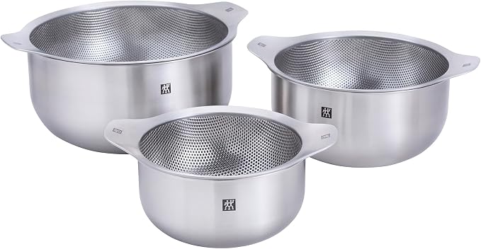 ZWILLING Prep 6-pc Brushed Stainless Steels Nesting Bowls & Strainers Set