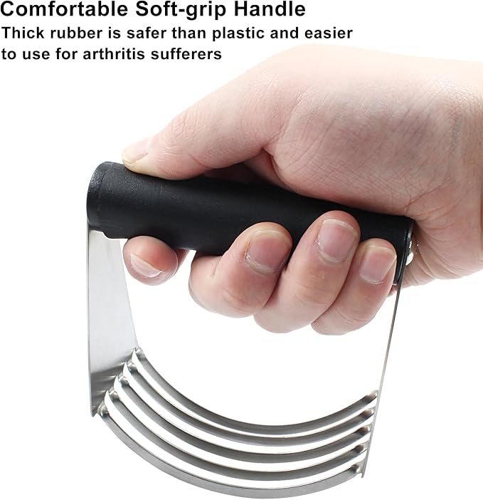 Dough Blender Stainless Steel Pastry Cutter Kitchen Butter Cutter for Mixing Flour and Butter Professional Baking Tool