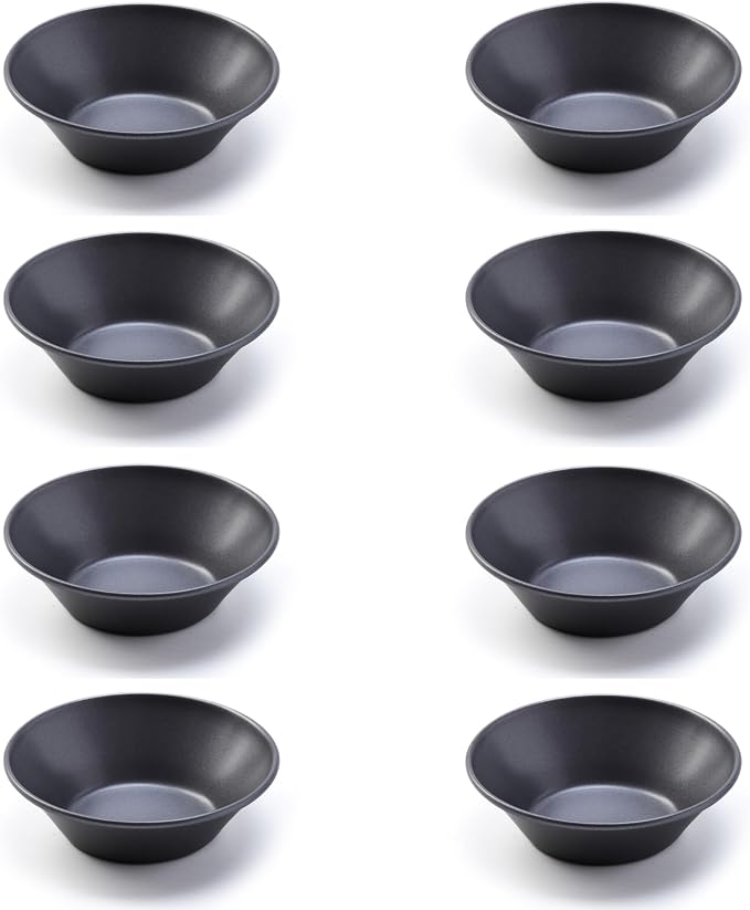 Pastel de Nata Tins Carbon Steel – 8 Pack Egg Tart Molds for Baking, Nonstick Mini Pie and Custard Tart Pans, Reusable Portuguese Custard Tart Shell Trays, Oven & Air Fryer Safe