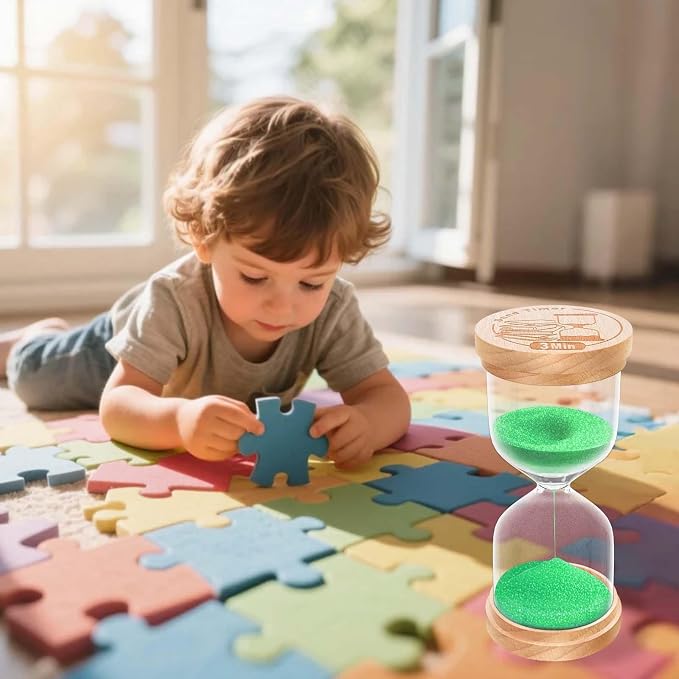 15 Minute Sand Timer Hourglass, Beech Wood Hourglass Sand Clock, Small Wooden 15 Min Hour Glass, Minutes Sandglass, Reloj De Arena, Classroom, Game, Kitchen, Home, Office, Decorative