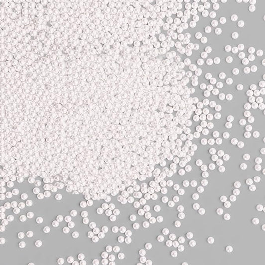 Bayep Edible Pearls for Cake Decorating 2mm White Sprinkles for Cookies, Baking, Ice Cream, Cupcake Topper Pearl Sprinkles Perfect for Wedding Party Valentines Christmas Holiday Supplies 3.52 Ounce