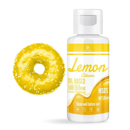 Oil Based Food Coloring - Vibrant Food Coloring for Chocolate, Candy Melts, Baking, Cake Decorating - Upgraded Edible Food Color Dye for Icing, Fondant,Butter, Cookie, DIY Crafts - 2 Fl.oz (Yellow)
