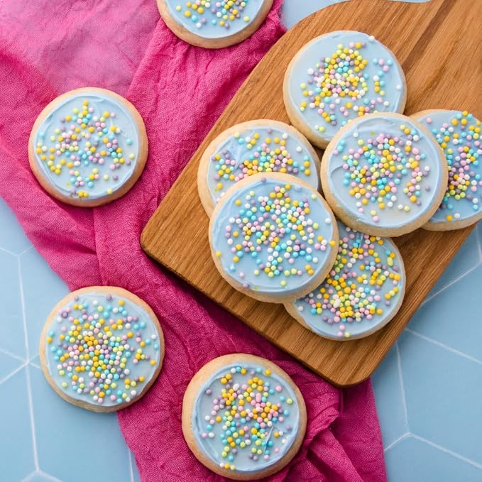 Sweets Indeed Pastel Nonpareil Sprinkles, Edible Sprinkle Mix, Perfect for Cake Decorations, Baking, Ice Cream, Cookies, Cupcake Topper, 4.23 ounces