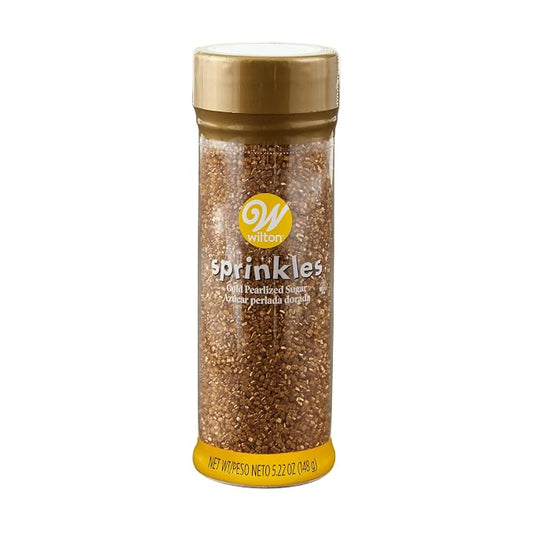 Wilton Pearlized Sugar Sprinkles for Cookie & Cake Decorating, 5.22 oz., Gold