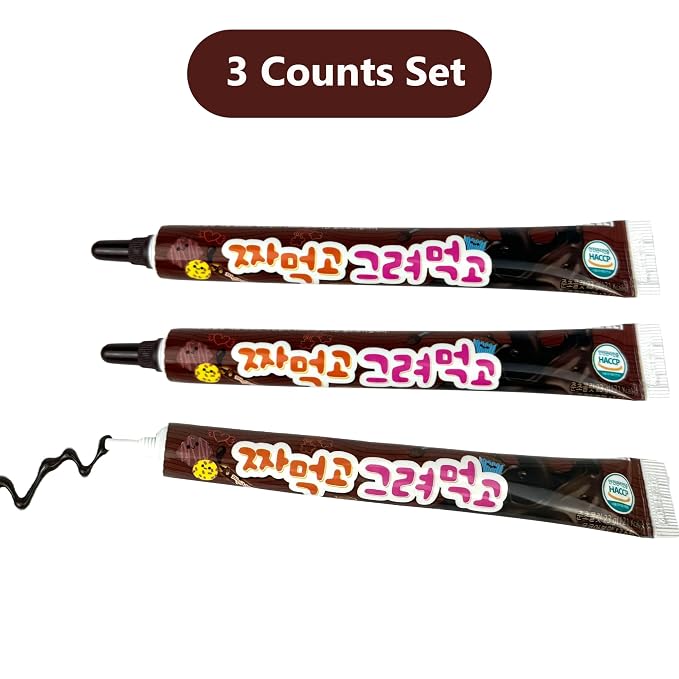 Chocolate Icing Tube Decorating Pen Tool 23g(0.81oz) x Pack of 3, food writing pen for cake, donut, cookie, bread, pancake, cupcake