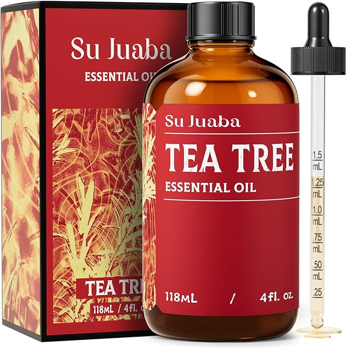 SU JUABA Tea Tree Oil, Aromatherapy Oil | for Toenail, Skin, Face, Hair, Shampoo - 118mL / 4 fl.oz
