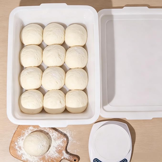 Pack of 3 Pizza Dough Proofing Box, Bread Proofing Box and Dough Container with Cover, BPA Free