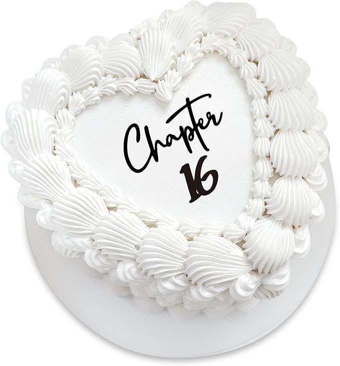 Chapter 16 Cake Topper – Acrylic 16th Birthday Cake Decoration for Girls & Boys, Happy 16 Cake Topper for Party, Modern Coming of Age Birthday Decor (chapter 16)