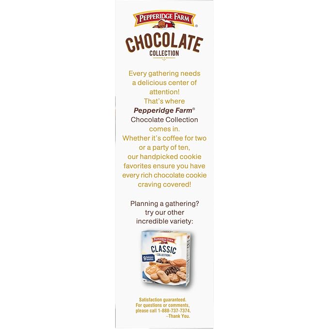 Pepperidge Farm Chocolate Collection, 7 Cookie Varieties, 13-oz Box (Pack of 2)