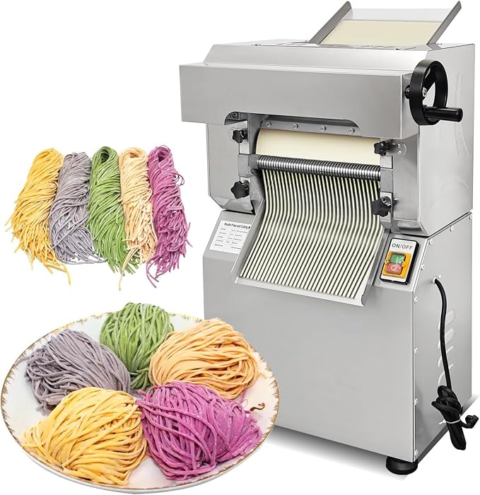 3-in-1 Commercial Pasta Maker with Dough Sheeter,Noddle Cutter & Dough Pressing Machine,Kneader,Noddle Cutter Dough Pressing Machine Suitable For Making Pizza,Noodles (3mm Noodle Knife)