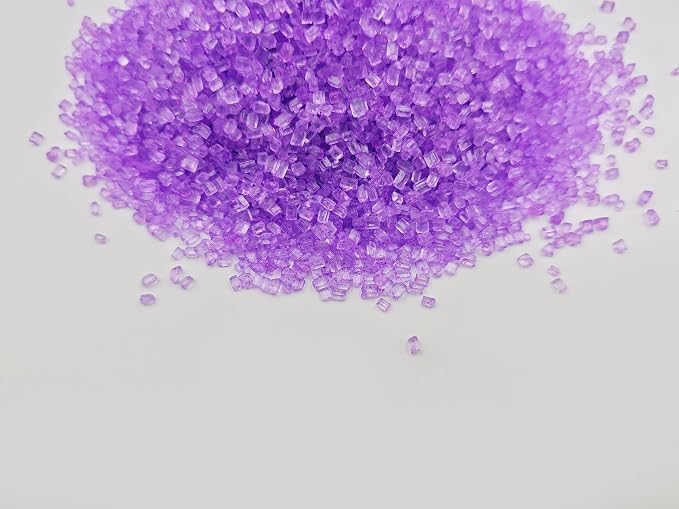 Edible Decorative 5 Ounce Coarse Crunchy Large-grained Purple Sanding Sugar Sprinkles for Baking, Sparkling Crystals for Cakes, Cookies, Cupcakes, Ice Cream Topping and Rimming Sugar